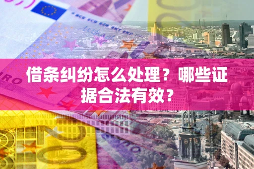 北京借条纠纷怎么处理?哪些证据合法有效? 北京借条纠纷怎么处理?哪些证据合法有效?